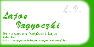 lajos vagyoczki business card